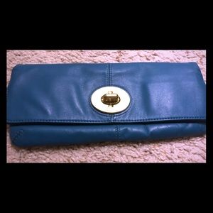 Coach limited edition leather fold-over clutch